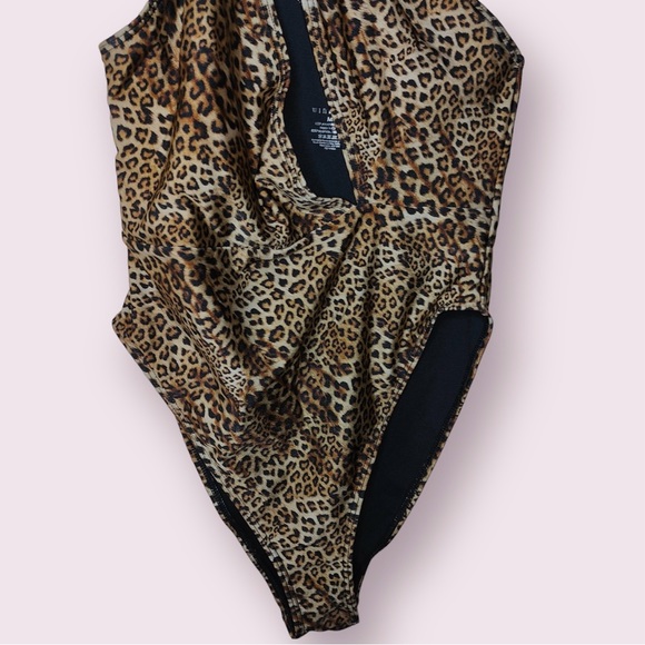 Windsor Leopard Print One Shoulder Purrfect Poolside Look Swimsuit - Picture 5 of 9